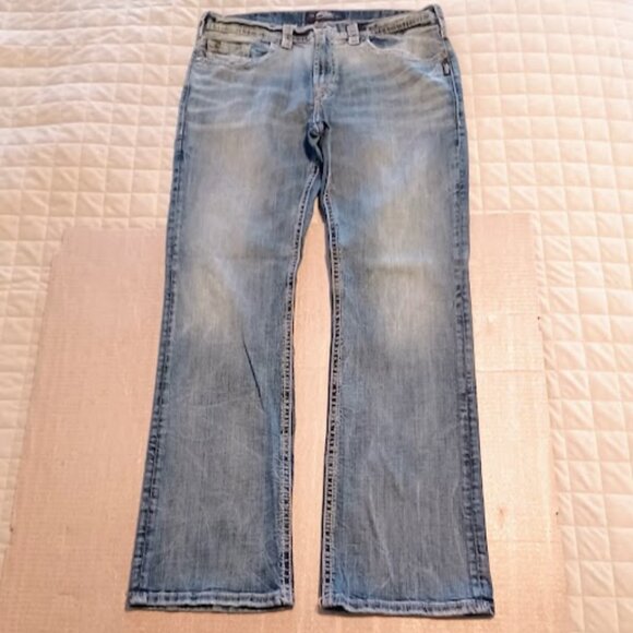 Silver Jeans Co. Men's classic straight relaxed stretch jeans, W36/L36 - Picture 5 of 9